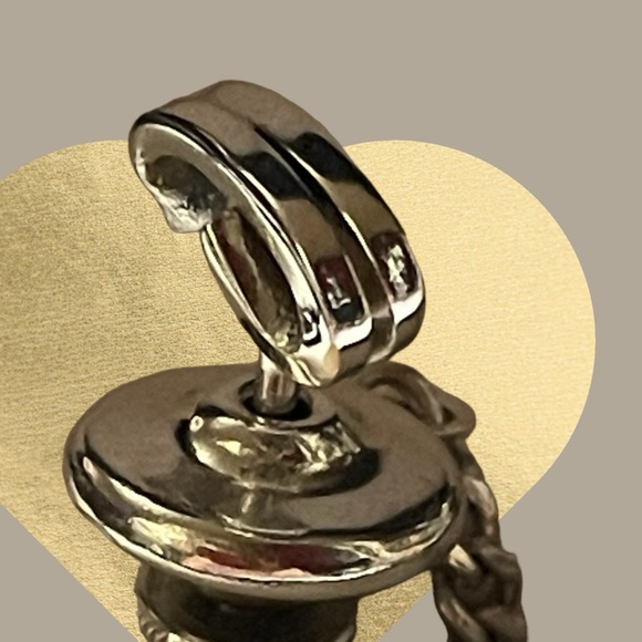 Vintage 10K White Gold Men’s Tie Tack Pin Symbol Bratzel Looks unsigned - Picture 2 of 10